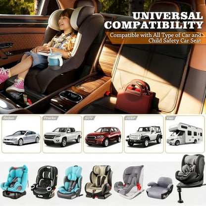 Bacgnyer Car Seat Protector, 2 Pack Carseat Seat Protectors with Thick Padding and Non-Slip Backing, Waterproof 600D Fabric Car Seat Cover for Baby Child Car Seats with 2 Mesh Pockets - color: Basic Black 2PCS
