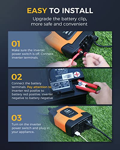 Ampeak 750W Power Inverter, 12V DC to 110V AC, 11 Protections | 1500W Surge Peak, 2 AC Outlets, Dual USB 4.8A,for Car Truck RV Appliances - style: 750W