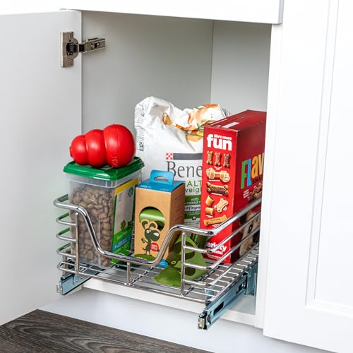 Household Essentials Chrome-Plated Steel Under-Cabinet Pull-Out Organizer - size: 11.5" - Standard, style: Single Tier