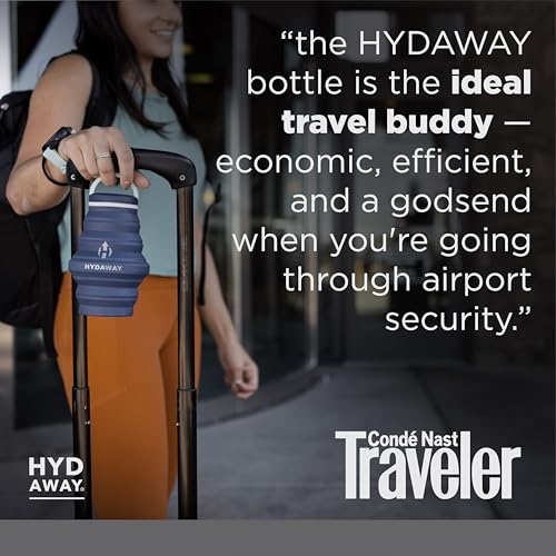 HYDAWAY 17oz Collapsible Water Bottle - BPA-Free, Leakproof, Lightweight, and Space-Saving - Perfect for Travel, Hiking, and Everyday Hydration - color: Sandbar