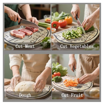 Large Camper Cutting Board, Wood Cutting Board For Kitchen Serving tray and Chopping Board, Unique RV Gifts kitchen Essentials for Women, Bamboo Camping Gifts for Women for Holiday Camping Gift - style: Large RV