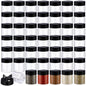 50 Pack 4 oz Spice Jars Plastic Clear Empty Bottles with Shaker Lids Bulk Reusable Seasoning Containers for Herbs Spices Powders Glitter - size: 4 oz