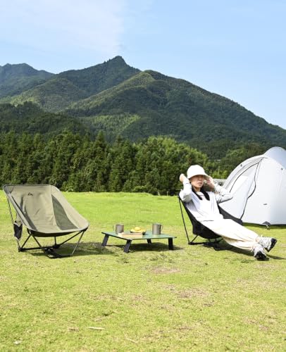 iClimb Ultralight Compact Mini Beach Picnic Folding Alu. Table with Carry Bag, Two Size (Nature - L) - color: Nature, size: Large