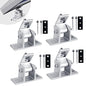 4PCS Solar Panel Mounts - Adjustable Brackets for RV & Flat Roofs, Tilt Angle 10-60 - size: 4 Pieces