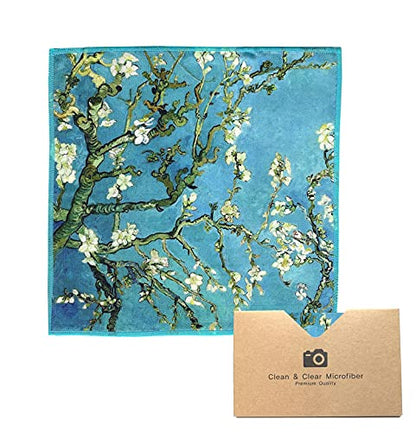 Large [6 Pack] Classic Art (Gogh Almond Blossoms) - Ultra Premium Quality Microfiber Cleaning Cloths (Best for Camera Lens, Glasses, Screens, and All Lens.), Microfiber Cloth - color: Vincent Van Gogh "Almond Blossom", size: 6 Pack