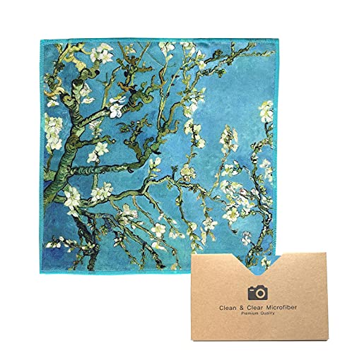 Large [6 Pack] Classic Art (Gogh Almond Blossoms) - Ultra Premium Quality Microfiber Cleaning Cloths (Best for Camera Lens, Glasses, Screens, and All Lens.), Microfiber Cloth - color: Vincent Van Gogh "Almond Blossom", size: 6 Pack
