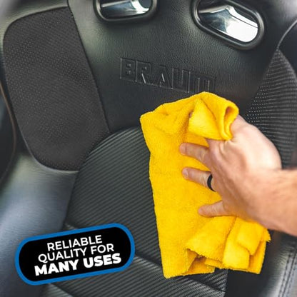 The Rag Company - Edgeless 365 Microfiber Towels (10-Pack) Premium 70/30 Blend, Professional Polishing, Wax Removal, Auto Detailing, 365gsm, 16in x 16in, Gold - color: Gold
