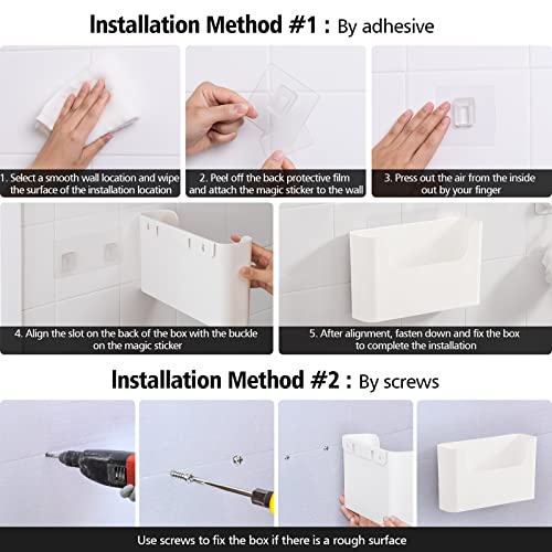 Floating Shelf Wall Mounted Non-Drilling Adhesive Bathroom Organizer Ledge Shelf for Home Decor