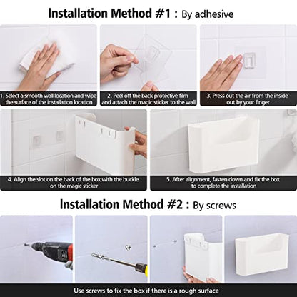 Floating Shelf Wall Mounted Non-Drilling Adhesive Bathroom Organizer Ledge Shelf for Home Decor