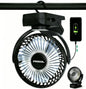 Clip on Fan 65 Hours Portable Desk Fan Rechargeable with LED Lights & Hooks 12000 Capacity Battery Operated Fan with Clips Small Desk Fan Mini Fans for Tents Travel Outdoor Camping Golf Cart, Black - color: Black