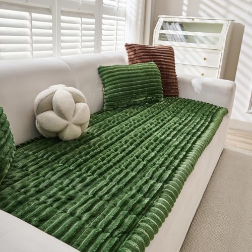 ZQFFB Pet Couch Cover Dogs Washable Non-Slip Couch Protector Pet Friendly Dog Mat for Couches and Sofas - color: Green, size: 27.6X59.06