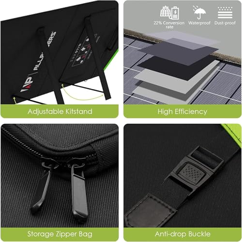 ALLPOWERS R2500 V2 Solar Generator Kit with 400W Panel: 1920Wh LiFePO4, 2500W AC Output, 2x100W USB-C PD Fast Charging, 80% Charge in 1 Hour, for Home Backup Camping RV Off-Grid - color: R2500+400W SP037