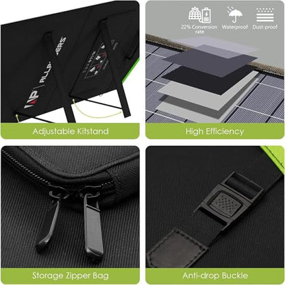 ALLPOWERS R2500 V2 Solar Generator Kit with 400W Panel: 1920Wh LiFePO4, 2500W AC Output, 2x100W USB-C PD Fast Charging, 80% Charge in 1 Hour, for Home Backup Camping RV Off-Grid - color: R2500+400W SP037