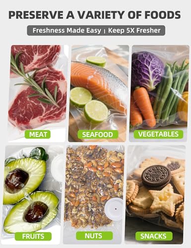 Vacuum Sealer Bags, Reusable Vacuum Zipper Bag, BPA Free Heavy Duty Vacuum Storage Bag for Food 15 Bags (15 Large Bags (10.24x13.39 in)) - size: 15 Large Bags (10.24x13.39 in)