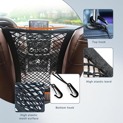 Dog Car Barrier for Toyota Sienna 2024-2025 XP40,Vehicle Pet Barrier Backseat Mesh Dog Car Divider Net,Pet Car Back Seat Barrier Net,Safety Travel Accessories