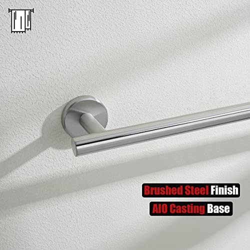 JQK Bath Towel Bar, 33 Inch 304 Stainless Steel Thicken 0.8mm Single Towel Rack for Bathroom, Towel Holder Brushed Steel Wall Mount, Useable Length 30 Inch 2 Pack, TB110L30-BN-P2 - color: Brushed, size: 33 Inch (2 Pack)