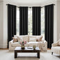 MIULEE Blackout Curtains 4 Panels Sets Black 84 Inch Length, Top and Bottom Rod Pocket Room Darkening Curtains for Living Room Bedroom Windows, 4 Pack Thermal Insulated Light Blocking Curtain - color: Black, size: 40"W x 84"L (Pack of 4)