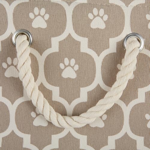 Bone Dry 6192 Pet Storage Collection Lattice Paw Print, Medium Rectangle, Stone - color: Stone, size: Medium Rectangle