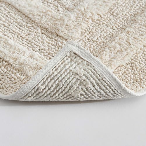 Eddie Bauer - Bathroom Rug, 100% Soft Plush Tufted Cotton Bath Rug, Highly Absorbent, Quick-Dry, and Skid-Resistant Backing (Logan Beige, 24" x 40") - color: Beige, style: 24" x 40"