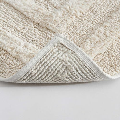Eddie Bauer - Bathroom Rug, 100% Soft Plush Tufted Cotton Bath Rug, Highly Absorbent, Quick-Dry, and Skid-Resistant Backing (Logan Beige, 24" x 40") - color: Beige, style: 24" x 40"