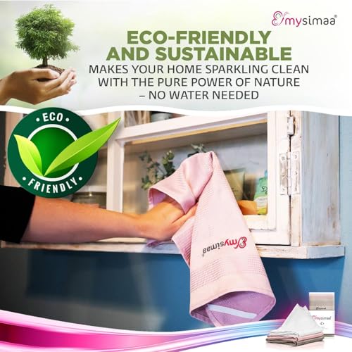 Mysimaa XL Lint Free Microfiber Cleaning Cloth, Cleaning Rags, Microfiber Towels, Glass Cloths, Lint Free Towel, Window Cleaning Cloth - Set of 12