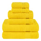 Cotton Paradise 100% Cotton Turkish Towel Set, Soft Absorbent Quick Dry, 6 Piece Towel Set, Yellow - color: Yellow