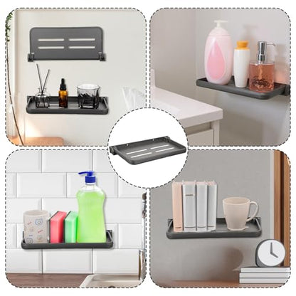 3 Pack RV Aluminum Fold Down Wall Shelf, Sturdy Wall-Mounted Folding Shelf Foldable Camper Accessory for Bathroom Kitchen Bedroom Organization RV Furniture Parts Hardware for Inside - size: 11.81x5 inch