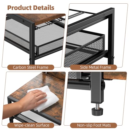 Kssiaz K Cup Holder, 2-tier Coffee Pod Holder for 48 Pods, K Cup Drawer Organizer with Sliding Storage Drawer, Coffee Bar Station Organizer for Countertop, Space Saving, Home & Office, Black - size: 15.8"×12.6"×6.7"