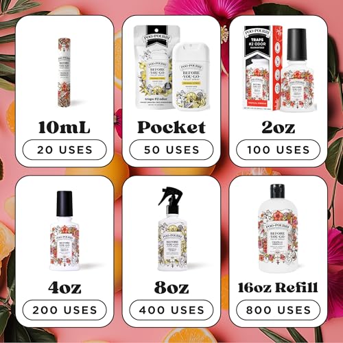 Poo-Pourri Before-You-Go Toilet Spray, Tropical Hibiscus, 2 Fl Oz - Hibiscus, Apricot and Citrus - size: 2 Fl Oz (Pack of 1)
