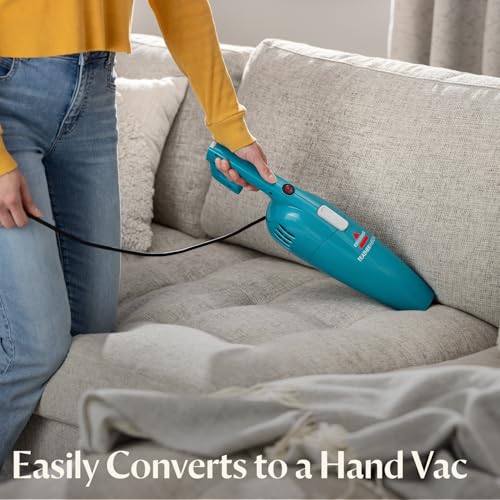 Bissell 2033 Featherweight Stick Lightweight Bagless Vacuum and Electric Broom with Crevice Tool for Hard Floors and Carpets, Blue - style: Blue