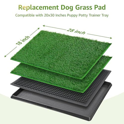 LOOBANI Dog Grass Pee Pads, Artificial Dog Grass Pads for Potty Tray, Fake Grass for Dogs to Pee On, Outdoor Indoor Pee Grass for Dog Potty (18.1*28.1 inch) - size: 18.1*28.1 inch