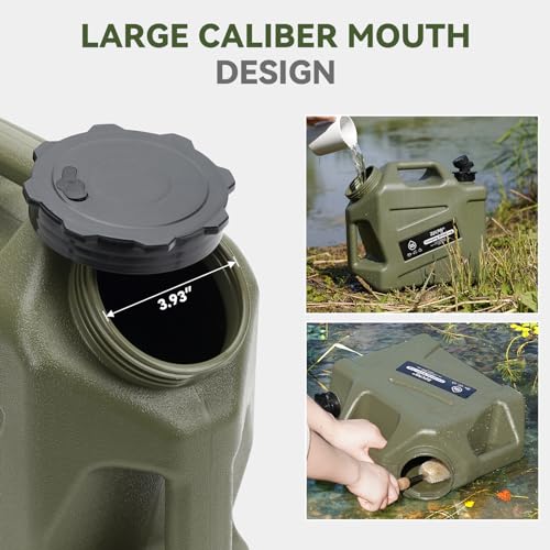 3.2 Gallon Portable Water Storage Container with Spigot, BPA Free Large Emergency Water Storage for Vehicle, Car, Outdoor Hiking, Picnic
