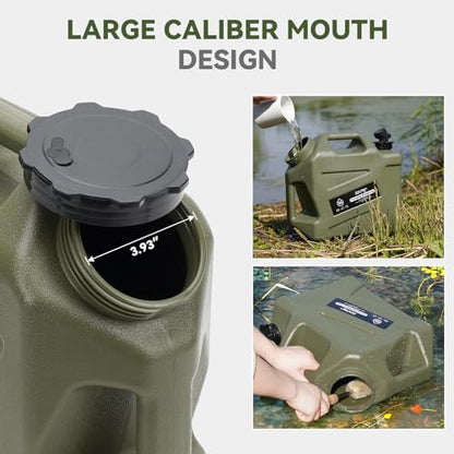3.2 Gallon Portable Water Storage Container with Spigot, BPA Free Large Emergency Water Storage for Vehicle, Car, Outdoor Hiking, Picnic