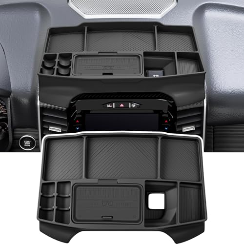 Dashboard Storage Organizer Fit for Dodge RAM 1500 2019-2026 with 12-Inch and 14.4-Inch Screen Dash Storage Tray Replacement Storage Box for Ram 1500 Accessories(NOT for 5" 8.4") - size: 2019-2026 V2