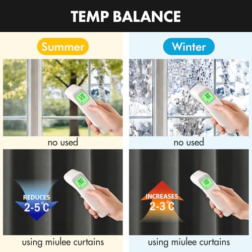 MIULEE Blackout Curtains 4 Panels Sets Dark Grey 84 Inch Length, Top and Bottom Rod Pocket Room Darkening Curtains for Living Room Bedroom Windows, 4 Pack Thermal Insulated Light Blocking Curtain - color: Dark Grey, size: 40"W x 84"L (Pack of 4)