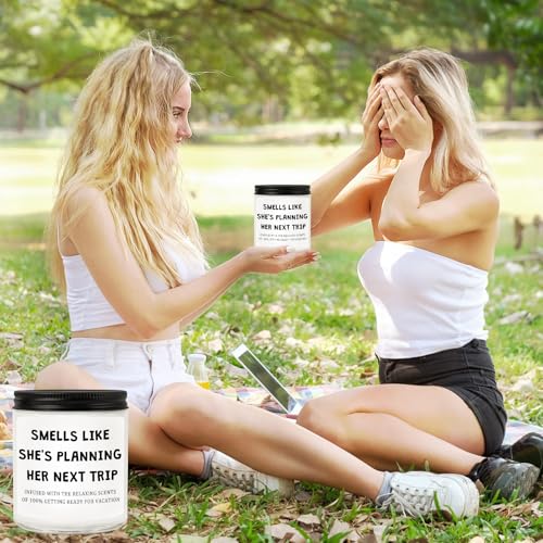Travel Gifts for Women, Unique Gift for Travelers - Cool Ideas for People Who Travel, Funny Birthday Christmas Vacation Trip Candles for Woman Couple Friend - style: Travel