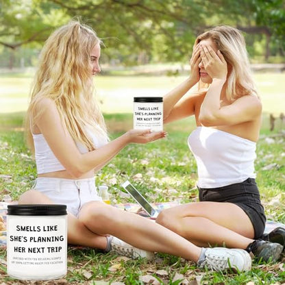 Travel Gifts for Women, Unique Gift for Travelers - Cool Ideas for People Who Travel, Funny Birthday Christmas Vacation Trip Candles for Woman Couple Friend - style: Travel