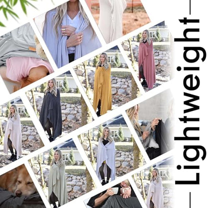 K E L O R Luxury Cooling Travel Blanket - Stretchy, Lightweight Soft & Breathable Shawl Wraps for Women - color: Fawn, size: Single-Sided