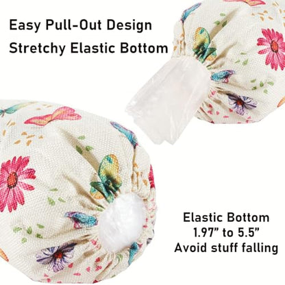 2PCS Butterfly Plastic Bag Holder for Kitchen Essentials, Reusable Hanging Grocery Bag Organizer, Washable Large Grocery Trash Garbage Bags Storage Dispenser Butterfly Kitchen Decor - style: Butterflies