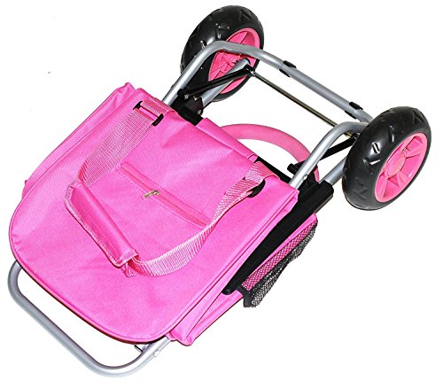 dbest products Trolley Dolly Shopping Grocery Foldable Cart Storage Mom, Pink - color: Pink, style: Cart