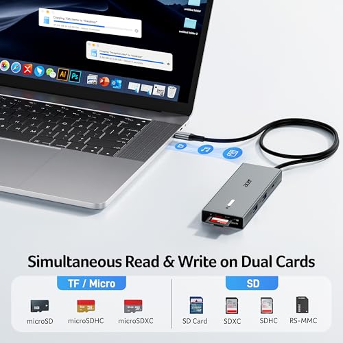 Acer USB C Docking Station Dual Monitor with 2 HDMI, 9-in-1 Laptop Docking Station with 4K@60Hz HDMI, USB A&C 3.0, SD/Micro SD, 100W PD, USB C Dock with Long Cable (2 FT) - size: 2FT