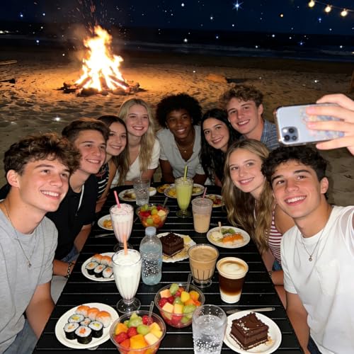 Folding Camping Table, Outdoor Roll-up Table Height Adjustable & Portable Metal Camp Grill Table for Picnic, BBQ, Party, Backyard, Beach, Mesh Storage and Carry Bag (Ash Black, 47.24'' X-Large) - size: 47.24'' X-Large