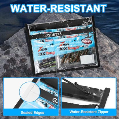 Fishing Gear Storage Bag Bait Storage Sealed Edges Waterproof Protection Durable and Sturdy Large Capacity PVC-Free Fishing Accessories Bag - size: (A-2 Pack, Medium)