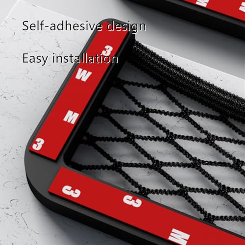 4 PCS Car Net Pocket Professional Car Mesh Pocket Net Self-Adhesive Elastic Storage Net Pocket for Automotive Seat Accessories(5.9In x 3.14In,7.87In x 3.14In)