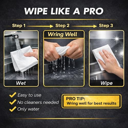 Microfiber Magic Streak Free Cleaning Cloth 6 Pack Clean Any Surface With Just Water Eco Friendly Environmentally Safe Perfect for Window, Mirror, Kitchen, Counters, Appliances, Car, Cycle, TV Screen - size: 6-Pack
