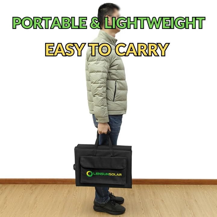 LENSUNSOLAR 300W Solar Blanket Complete Kit Ready to Charge Battery and Solar Generator Portable Lightweight for Camping - size: 300W Blanket