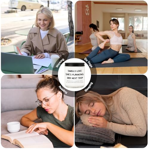 Travel Gifts for Women, Unique Gift for Travelers - Cool Ideas for People Who Travel, Funny Birthday Christmas Vacation Trip Candles for Woman Couple Friend - style: Travel