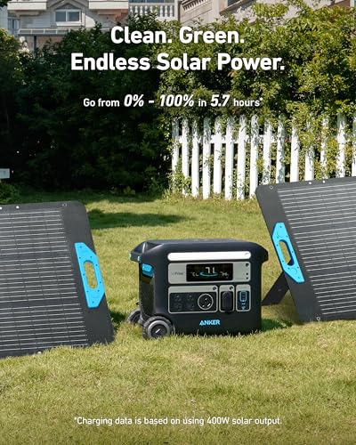 Anker SOLIX F2000 Portable Power Station, PowerHouse 767, 2400W Solar Generator, GaNPrime Battery Generators for Home Use, LiFePO4 Power Station for Outdoor Camping, and RVs (Solar Panel Optional) - style: F2000