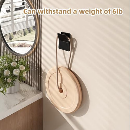 6 Pcs Large Self Adhesive Clips, Wall Tapestry Clips, No Drilling Towel Holder, Adjustable Spring Flag Hanger for Bathroom Kitchen Home Office Hotel, Black