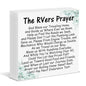 Christian Camper Box Sign Decor the Rvers Prayer Wood Block Sign RV Decorations for Inside Camper